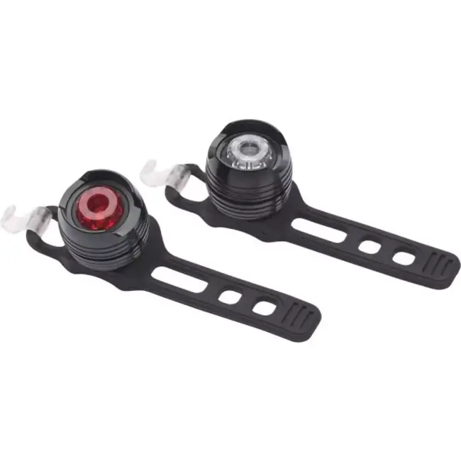 AXA Compacte fietsverlichtingsset - LED - Zwart - Batterij - 100 uur verlichting