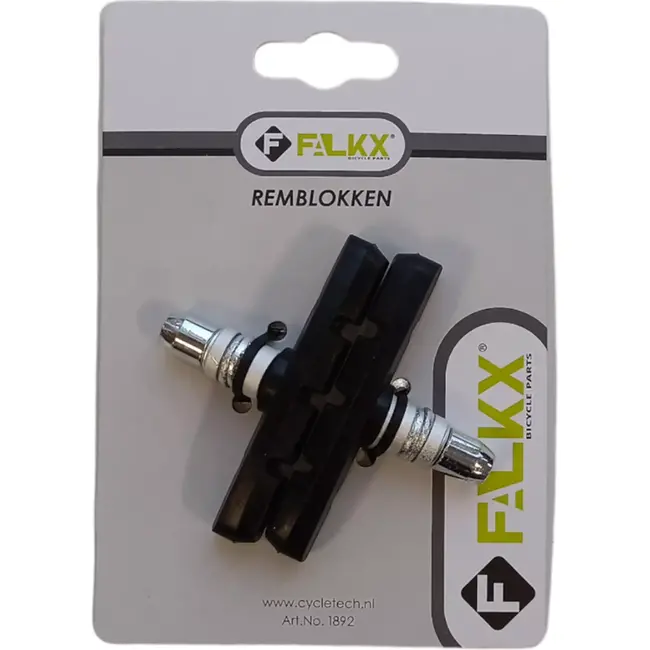 Falkx V-brake remblokken - Symmetrisch ontwerp - Inbusbevestiging - 70 mm - Zwart - Per paar