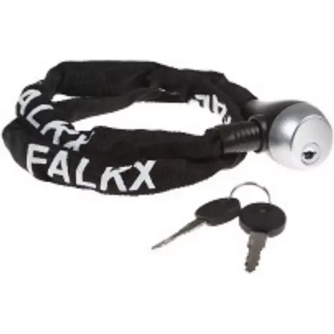 Falkx Kettingslot - 3.5 mm dik - 800 mm lang - Zwart - Nylon hoes