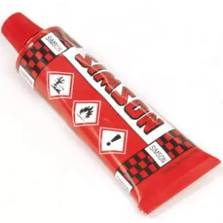 Simson Solutie voor fietsbandreparatie - 30 ml - Koud vulkaniseren - Rood - Per stuk