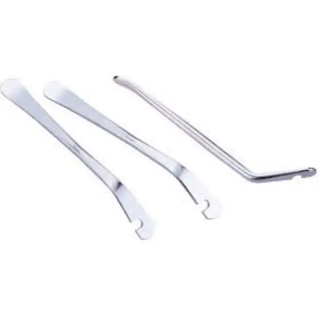 IceToolz Stalen bandenlichters - set van 3 - 12,5 cm - zilver - fietsreparatie