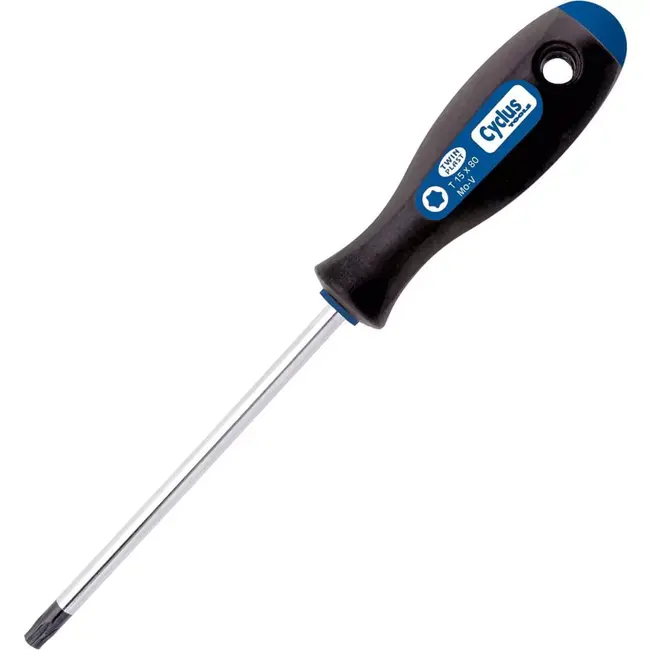 Cyclus Torx schroevendraaier - T25 - Molybdenum-vanadium - 100mm - Blauw/Zwart