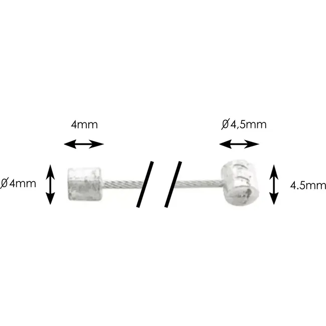 Falkx Binnenkabel versnelling - anti-rafelnippel - 2500mm - Shimano/Suntour compatibel