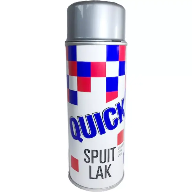 Quick Zilverkleurige lak - 400ml - Glanzende afwerking - Sneldrogend - Geschikt voor diverse oppervlakken