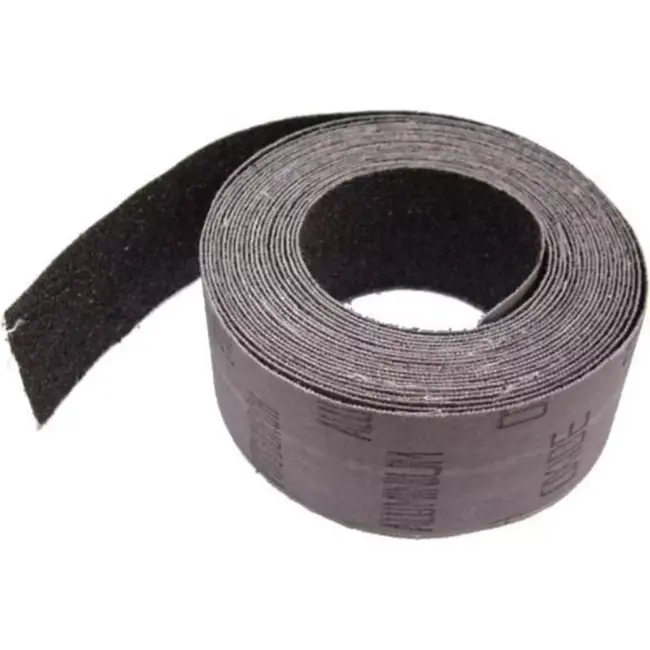 Master Grof schuurlinnen - 5 m rol - Korrel 50 - Aluminiumoxide - Voor ronde voorwerpen - Zwart