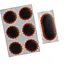 Rema Tiptop Pleisterstrip voor fietsbanden - 6 ronde en 1 lange patch - Dubbelgelaagd rubber - Zwart/rood