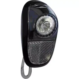 Union Koplamp fiets - LED technologie - Compact - Zwart-smoke - Inclusief batterijen