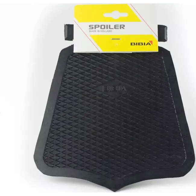 Bibia Spatlap klassiek - buigbaar rubber - zwart - 21x19 cm