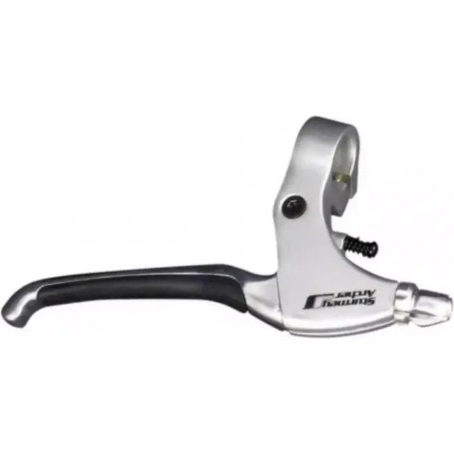 Sunrace Rechter remhendel - aluminium - zilver - rubberen inleg - ergonomisch ontwerp