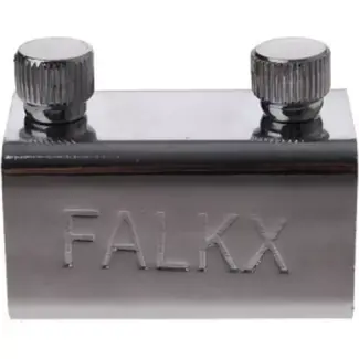 Falkx Blokslot - Drie-delig IJzer - Sleutelmechanisme - 6 cm - Grijs
