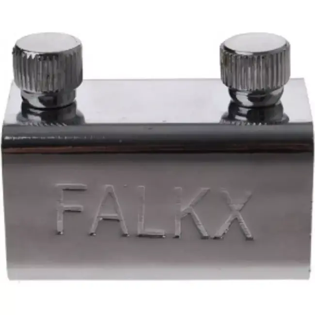 Falkx Blokslot - Drie-delig IJzer - Sleutelmechanisme - 6 cm - Grijs