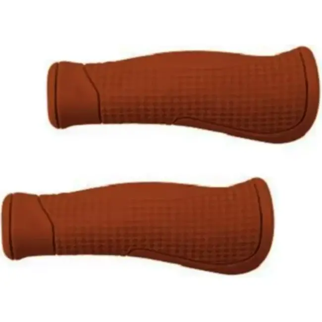 Cloud Base Ergonomische fietshandvatten - anatomisch ontwerp - bruin - 130 mm - set van 2