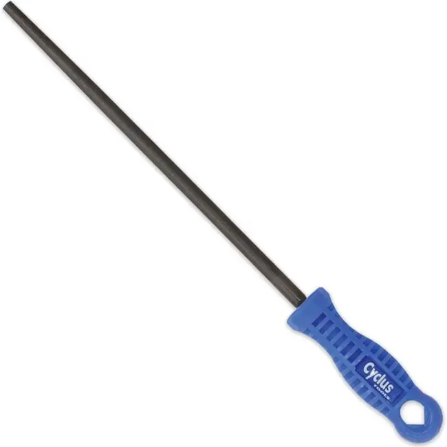 Cyclus Ronde vijl 250mm - universeel - zilverkleurig - lichtgewicht - met PVC greep