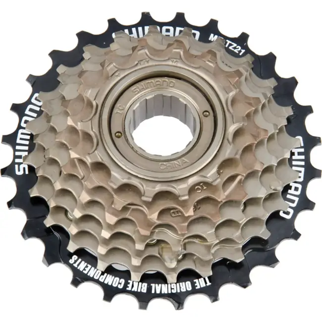 Shimano 7-speed freewheel - 14-28 tanden - lichtgewicht staal - soepel schakelen - zwart/bruin