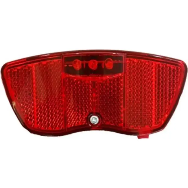 Falkx Achterlicht LED - 3 Sterren - 80mm Montage - Inclusief Batterijen - Reflector Functie