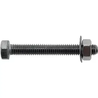 Bofix Voorvork kroonbouten - M5x45 - Inclusief moeren - Set van 10 - Duurzaam zeskantmateriaal