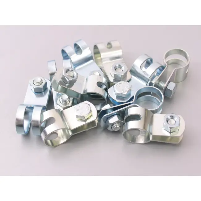 Bofix Bandagebeugels 15mm - Staal - Set van 10 - Zilver - Geschikt voor fietsremmen