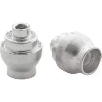Bofix Aluminium kabelnippels voor fietsremkabels - 11.75 mm - zilver - set van 25 stuks