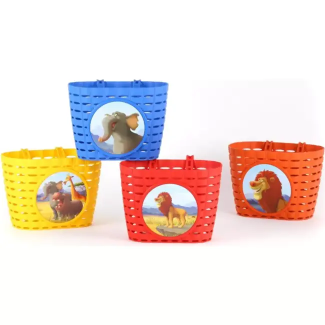 Widek Kinderfietsmand - Dierenrijk Thema - Duurzaam Kunststof - 6 Liter - Assorti Kleur