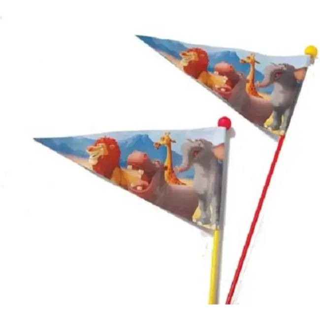 Widek Fietsvlag - Veiligheidsvlag - Dierenrijk - 150 cm - Kindvriendelijk ontwerp