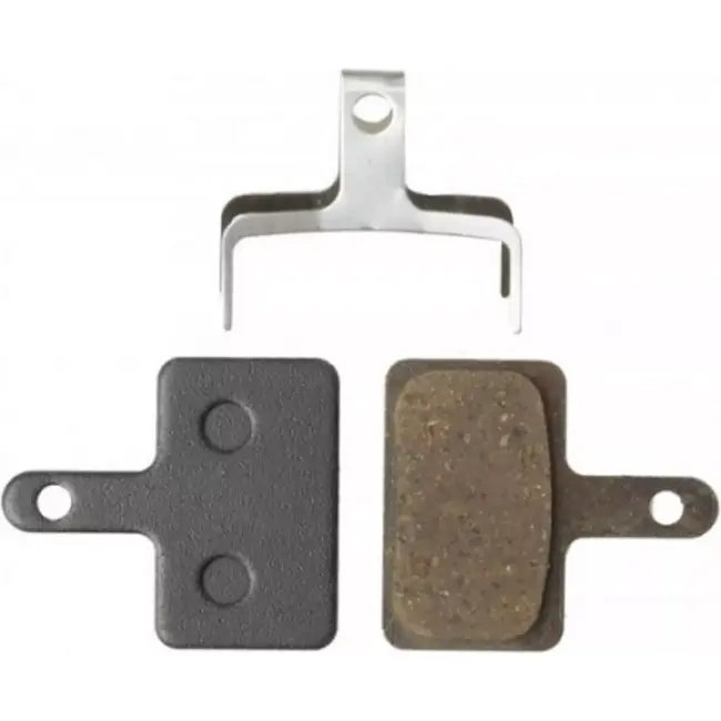 M-Wave Organische schijfremblokken - Compatibel met Shimano, Tektro en Promax - Roestvrijstalen clip - Per paar