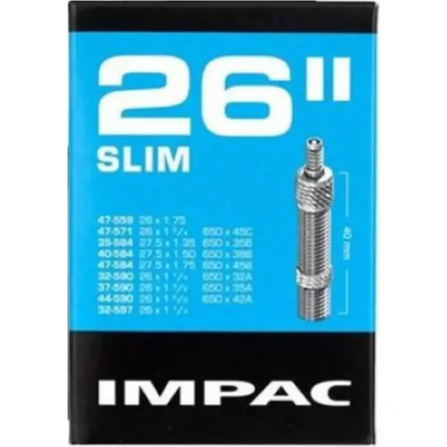 Impac Binnenband 26 inch - Dunlop ventiel 40mm - Geschikt voor 26x1.75 en 26x1 3/8 banden