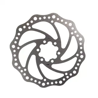 M-Wave Remschijf 160mm - RVS - 6-gaats - Inclusief boutjes - Zilver