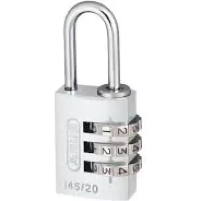 ABUS Cijferhangslot - Aluminium - Instelbare code - Corrosiebestendig - 30 mm - Zilver