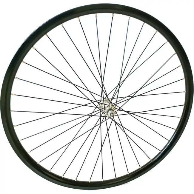 Falkx Voorwiel 28" - Aluminium naaf - Rodi velg - Zwarte spaken - Stadsfiets