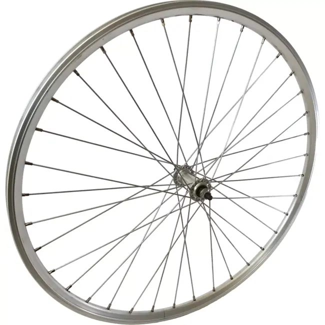 Falkx Voorwiel 28 inch - Hoge aluminium velg - Zilver - 13 spaken - Lichtgewicht en duurzaam