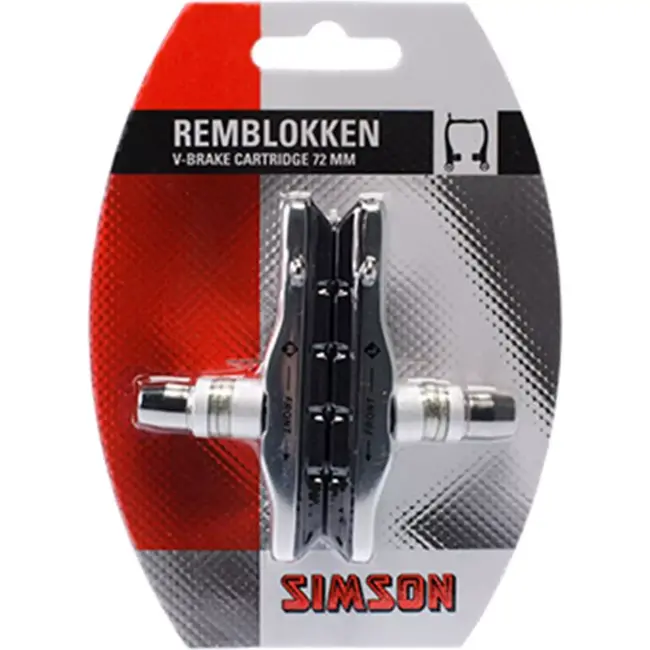 Simson V-Brake remblokken - 72mm - Cartridge systeem - Set van 2 stuks