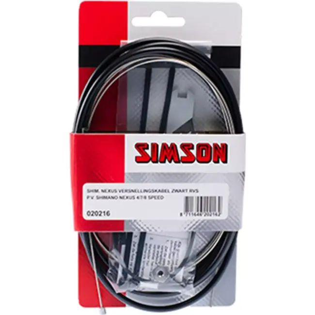 Simson Versnellingskabelset - Shimano Nexus 4/7/8 - RVS - Zwart - 2,25 m
