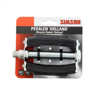 Simson Klassieke fietspedalen - Staal & PVC - Extra grip - Reflectoren - Soepele kogellagers