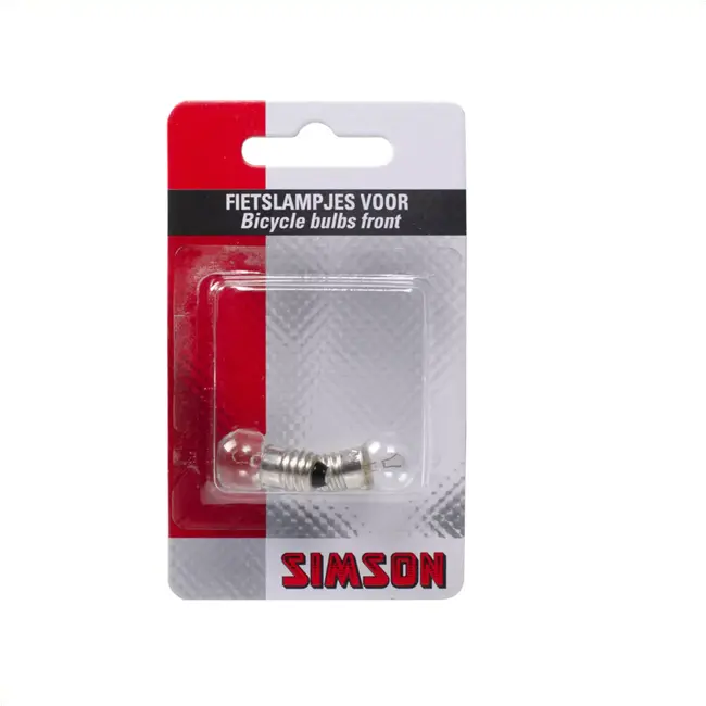 Simson Fietslampjes - Voorlamp - Aluminium - Zilver - 6V - 2,4W - Set van 2