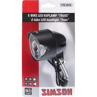 Simson E-bike voorvork koplamp - LED - 30 Lux - 6-60V - Premium kwaliteit