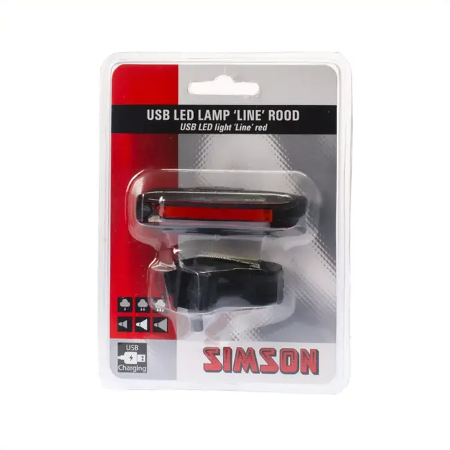 Simson USB LED-koplamp - 30 LUX - Oplaadbaar - Eenvoudige montage - Wit