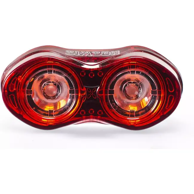 Simson Compacte USB LED fietsachterlamp - 3 lumen - 7,5 uur brandtijd - Rood