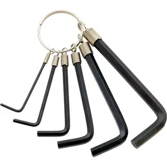 Simson Inbussleutelset - 6-delig - Praktisch met ring - Voor fiets en auto