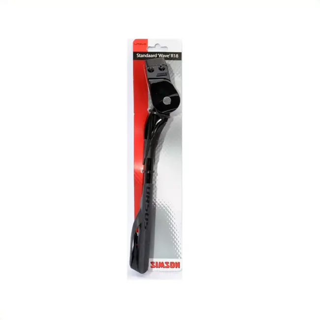 Simson Verstelbare achterstandaard - 18 mm bevestiging - Zwart - Geschikt voor e-bikes