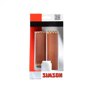 Simson Lederen fietshandvatten - Bruin - Lang/kort - Geschikt voor gripshift - Comfortabel en stijlvol