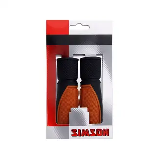 Simson Ultrazachte fiets handvatten - totale gripverdeling - zwart - aanpasbaar voor gripshift