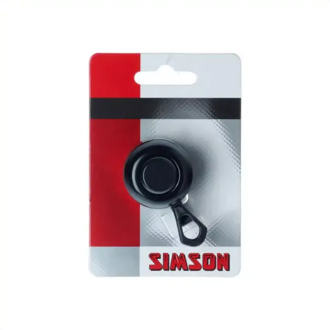 Simson Compacte fietsbel - helder geluid - zwart - eenvoudig te monteren