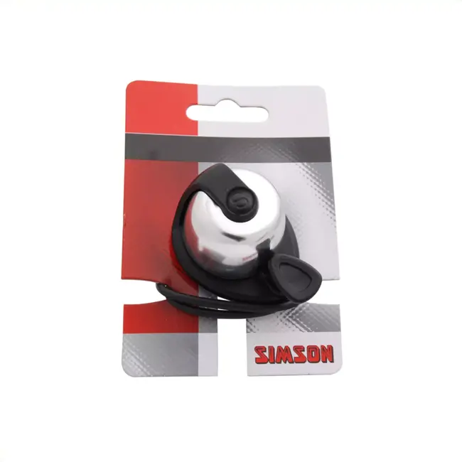 Simson Klassieke fietsbel - chroom-zwart - helder geluid - eenvoudig te bevestigen