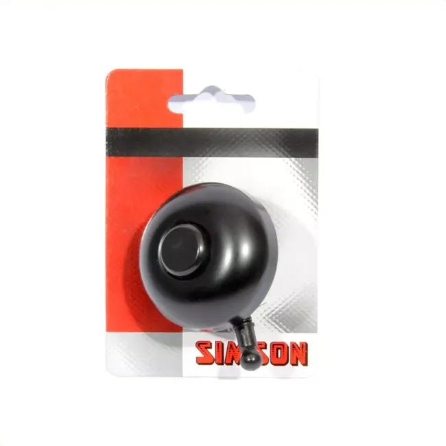 Simson Racefietsbel - Sportief design - Hoog 'ping' geluid - Compact en lichtgewicht - Zwart