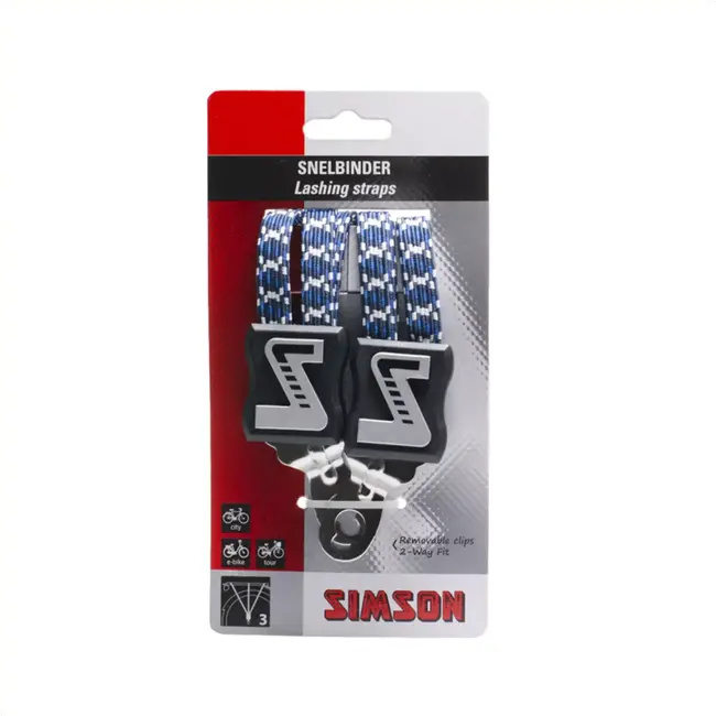 Simson Snelbinder - Drie binders - Marine-wit - Lichtgewicht en sterk