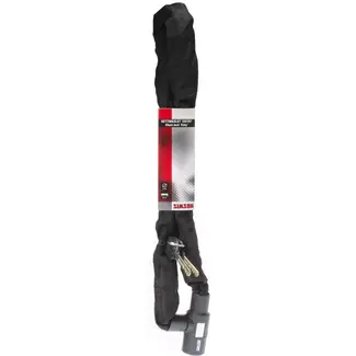 Simson Compact kettingslot - lichtgewicht - 6mm dik - 90cm lang - met textielhoes - zwart Simson Compact kettingslot - lichtgewicht - 6mm dik - 90cm lang - met textielhoes - zwart