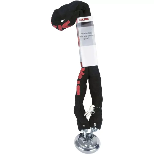 Simson Kettingslot - Sterk en Veilig - 5,5mm x 100cm - Zwart/Rood