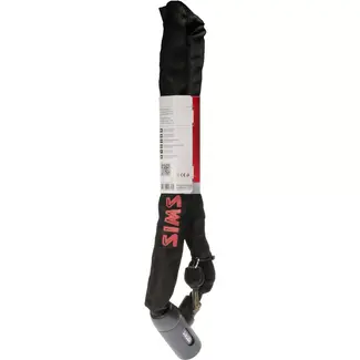 Simson Kettingslot - 8mm schakels - 100cm lengte - Zwart - Textielhoes ter bescherming
