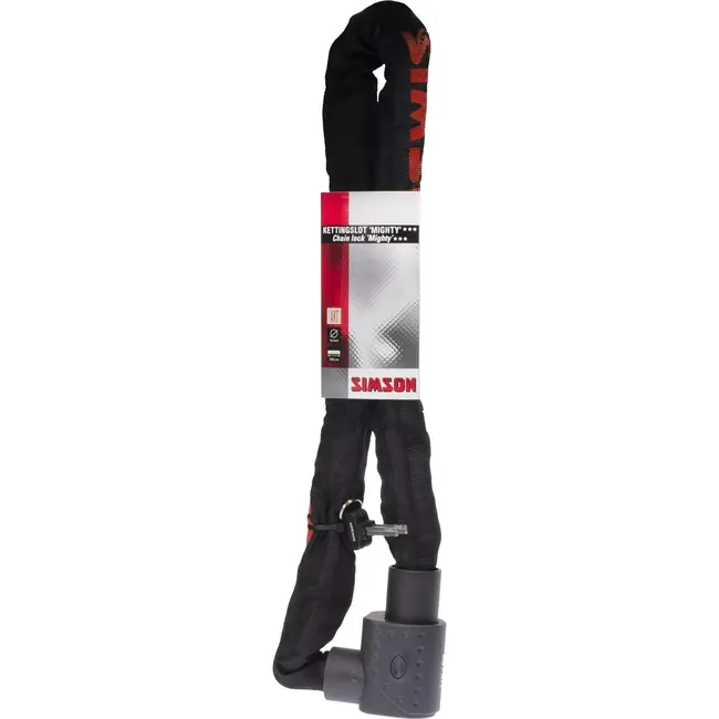 Simson Krachtig kettingslot - gehard staal - ART3 goedgekeurd - 10 mm x 100 cm - zwart