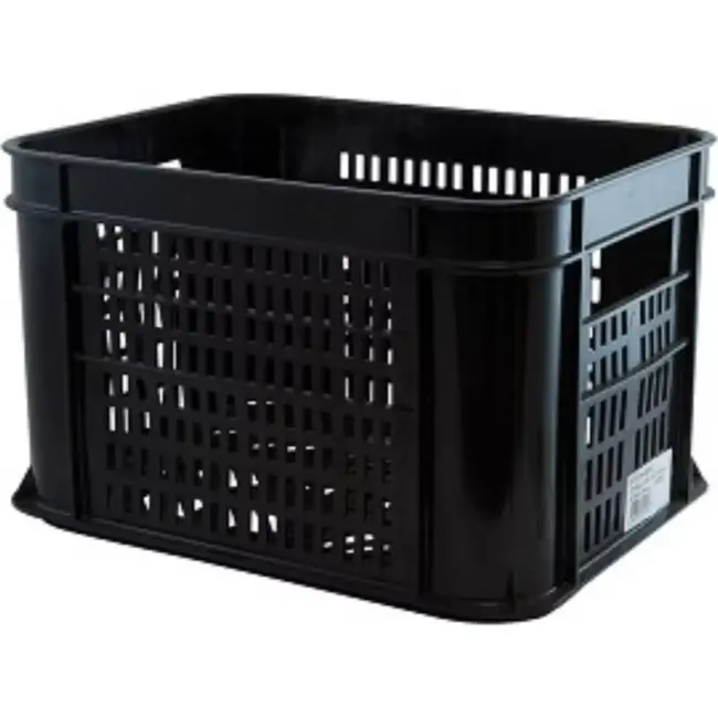 Falkx Zwarte PVC krat - 30L - Duurzaam en waterbestendig - 40x30x25 cm